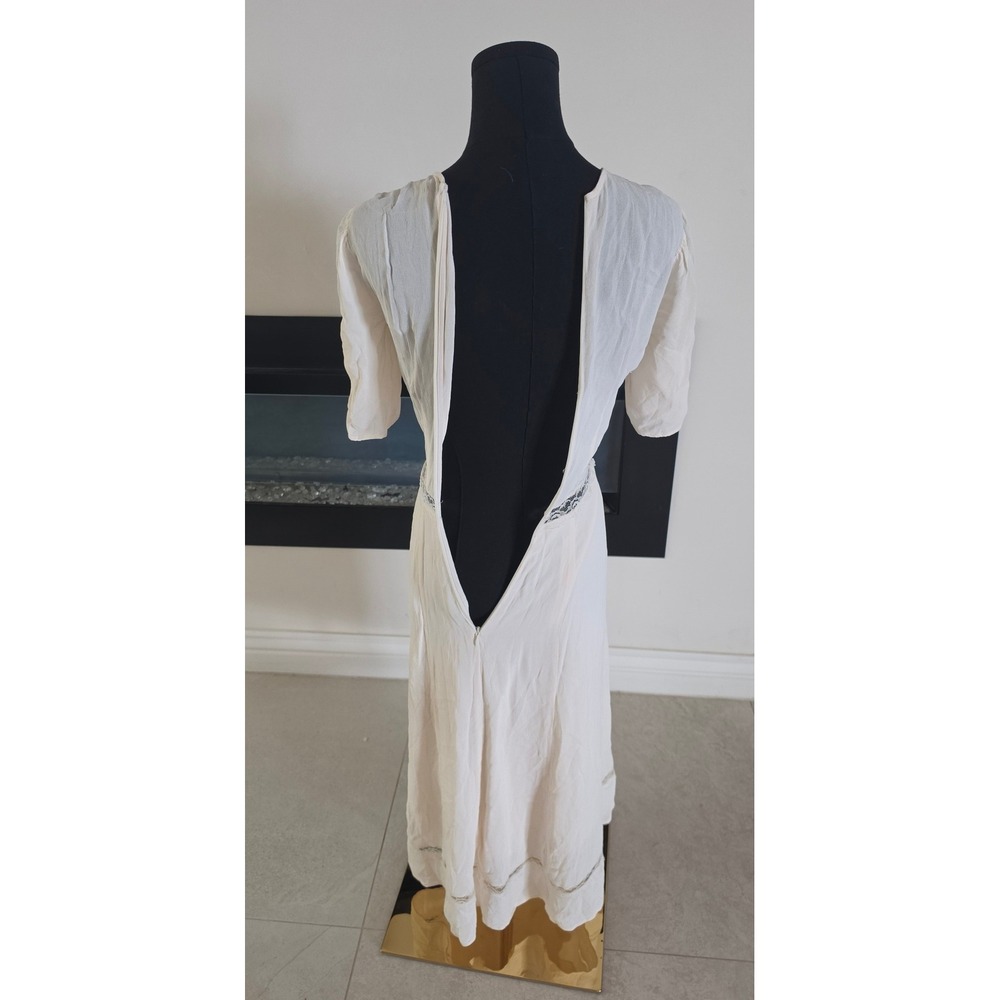 Reformation woodson Lace Trim VTG lingerie inspired Dress cottagecore RTL $298 - Picture 5 of 13